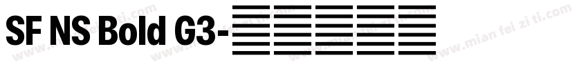 SF NS Bold G3字体转换